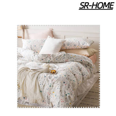 SR-HOME Queen Little Flower Duvet Cover Set Queen Double Size 100